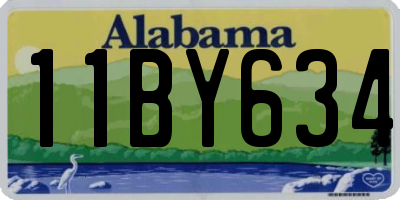 AL license plate 11BY634