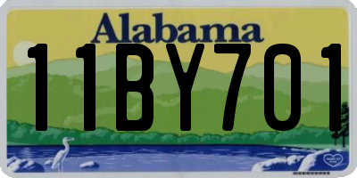 AL license plate 11BY701