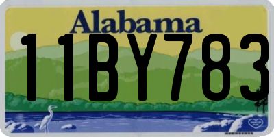 AL license plate 11BY783