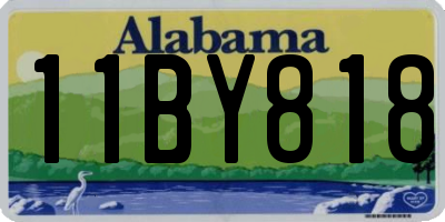 AL license plate 11BY818
