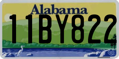 AL license plate 11BY822