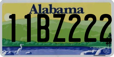 AL license plate 11BZ222
