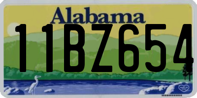 AL license plate 11BZ654