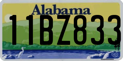 AL license plate 11BZ833