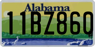 AL license plate 11BZ860