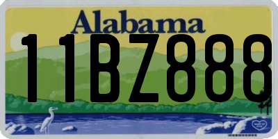 AL license plate 11BZ888