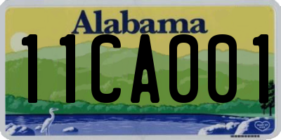 AL license plate 11CA001