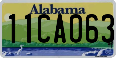 AL license plate 11CA063