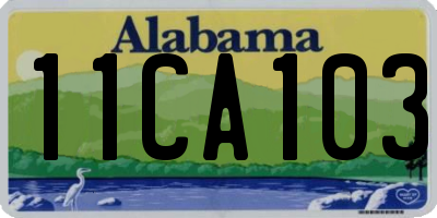 AL license plate 11CA103