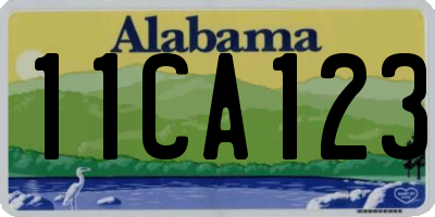 AL license plate 11CA123