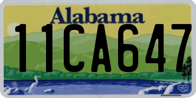 AL license plate 11CA647