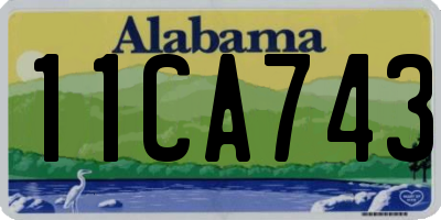 AL license plate 11CA743