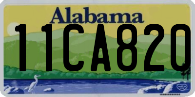 AL license plate 11CA820