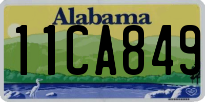 AL license plate 11CA849