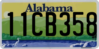 AL license plate 11CB358