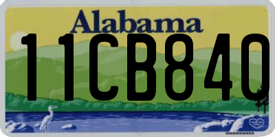 AL license plate 11CB840
