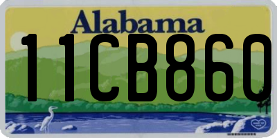 AL license plate 11CB860