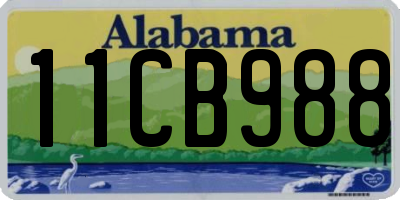 AL license plate 11CB988