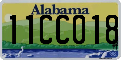 AL license plate 11CC018