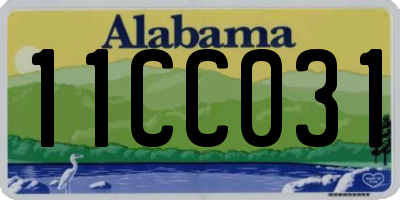 AL license plate 11CC031