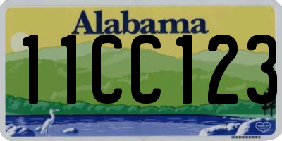 AL license plate 11CC123