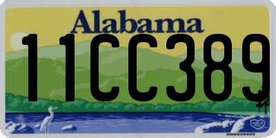 AL license plate 11CC389