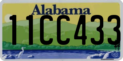 AL license plate 11CC433