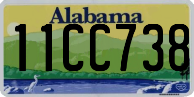 AL license plate 11CC738