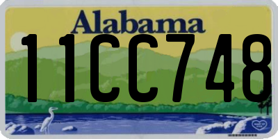 AL license plate 11CC748