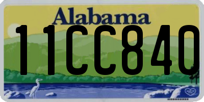 AL license plate 11CC840