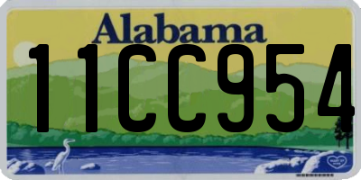 AL license plate 11CC954