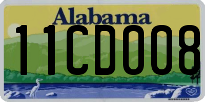 AL license plate 11CD008