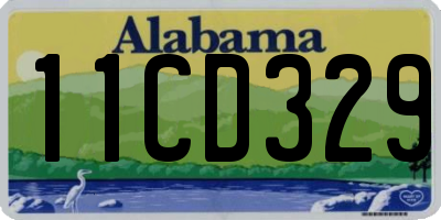 AL license plate 11CD329