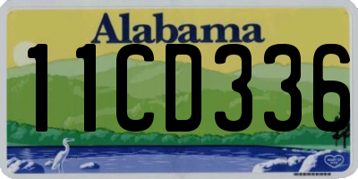 AL license plate 11CD336