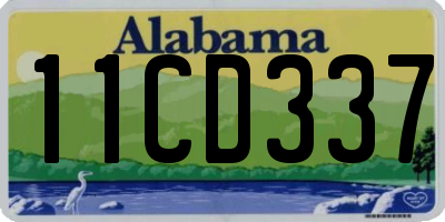 AL license plate 11CD337