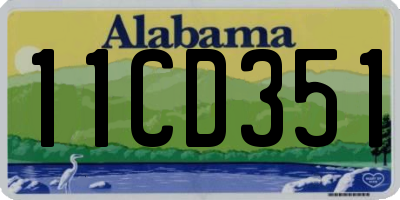 AL license plate 11CD351