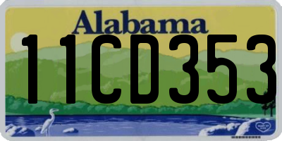 AL license plate 11CD353