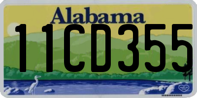 AL license plate 11CD355