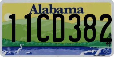 AL license plate 11CD382
