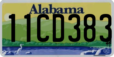 AL license plate 11CD383