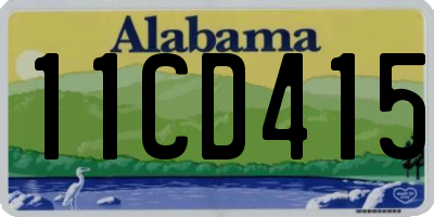 AL license plate 11CD415