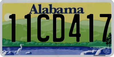 AL license plate 11CD417