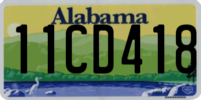 AL license plate 11CD418