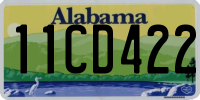 AL license plate 11CD422
