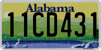 AL license plate 11CD431
