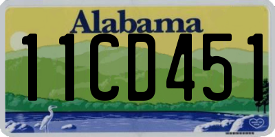 AL license plate 11CD451