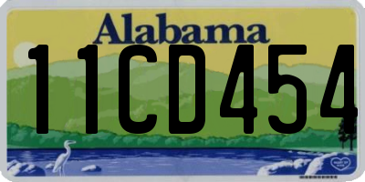 AL license plate 11CD454