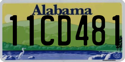 AL license plate 11CD481