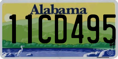 AL license plate 11CD495