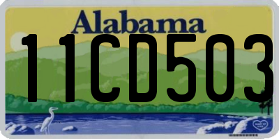 AL license plate 11CD503